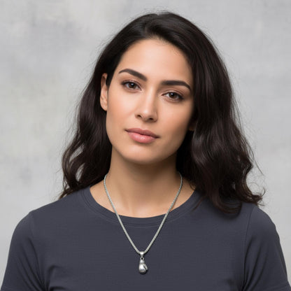 Heavy Silver Boxing Glove Pendant, Oxidized Kickboxing Charm, Fighter Necklace Gift for Her, Cancer Survivor, Personalized Christmas Gift