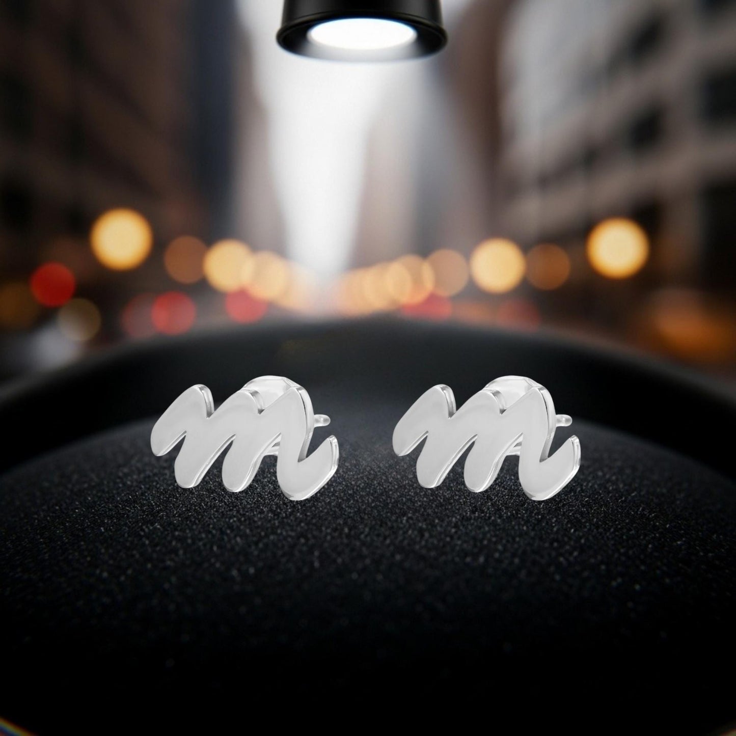 Minimalist 18k Gold Plated Sterling Silver Initial Earrings, Lowercase Letter Earrings, Gold Stud Earrings, Mother's Day Gift, Mom Gift