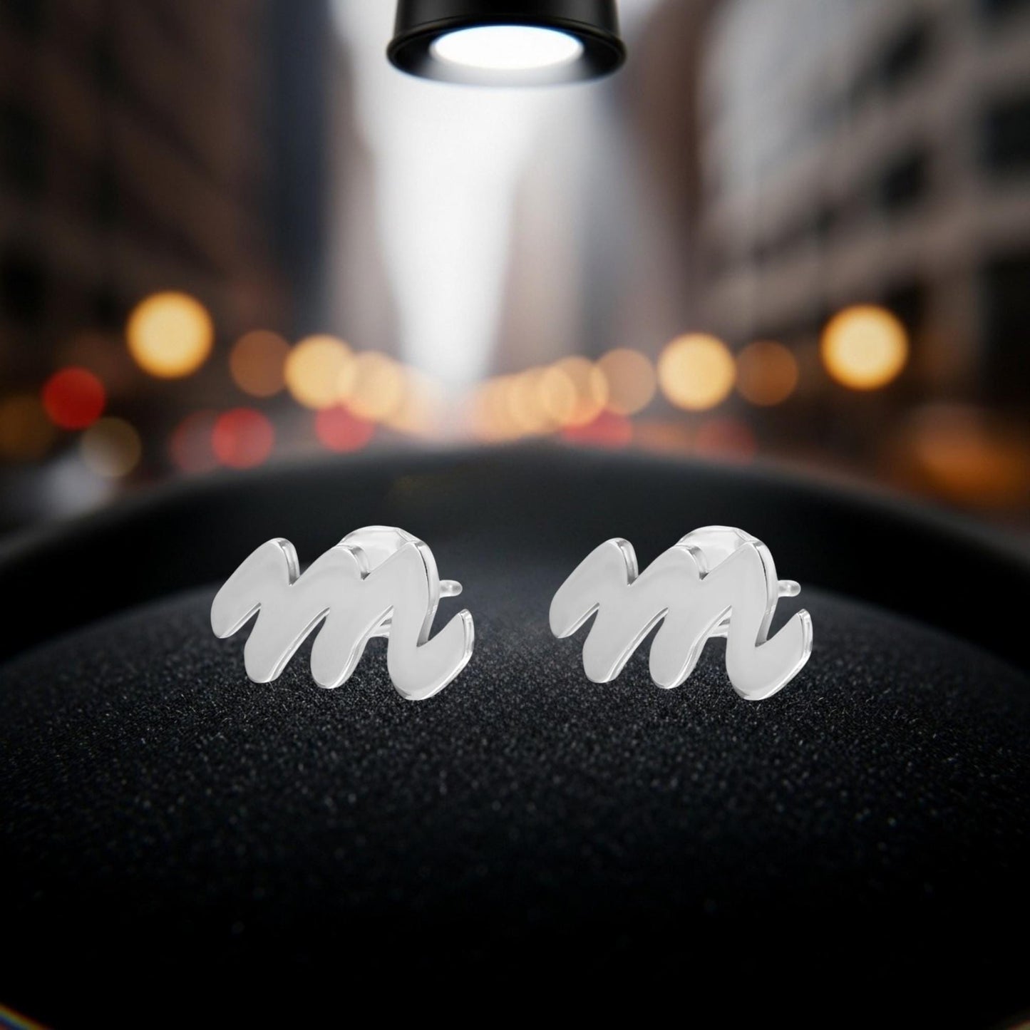 Minimalist 18k Gold Plated Sterling Silver Initial Earrings, Lowercase Letter Earrings, Gold Stud Earrings, Mother's Day Gift, Mom Gift