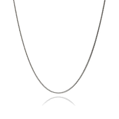 925 Sterling Silver Chain Necklace, Rope Spiga Tondo Styles, Unisex Minimalist Jewelry for Pendant, Personalized Gift, Christmas Gift