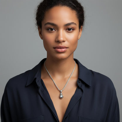 Unisex Heavy Silver Boxing Glove Pendant, Silver Boxing Charm, Silver Kickboxing Charm, Fighter Necklace, Gift for Boyfriend, Cancer Survive