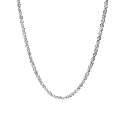 925 Sterling Silver Chain Necklace, Rope Spiga Tondo Styles, Unisex Minimalist Jewelry for Pendant, Personalized Gift, Christmas Gift