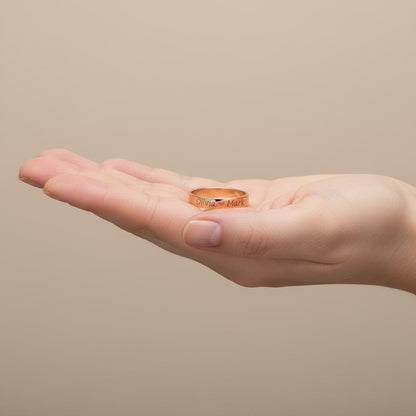 Names Ring, Personalized Custom Engraved Couple Ring, Dainty 925 Silver Gold Plated, Minimalist Promise Gift for Her, Christmas Gift