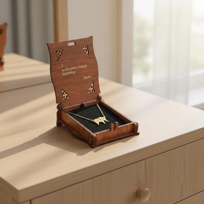 Personalized Handmade Elephant Initial Necklace, Custom Animal Charm Minimalist Jewelry, Christmas Gift for Her, Dainty 14k Gold Plated