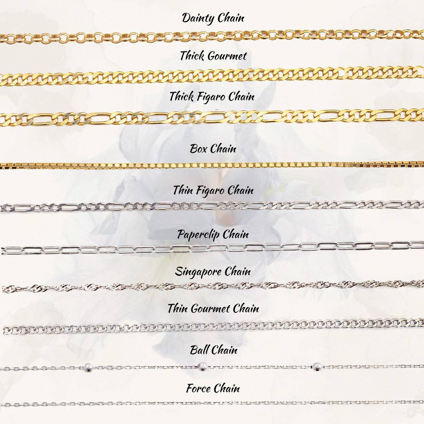 Gold Plated Layering Chain Necklace, Custom 925 Silver Chain Various Styles Dainty Thick, Everyday Minimalist Christmas Gift for Her Him