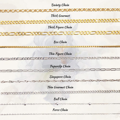 Gold Plated Layering Chain Necklace, Custom 925 Silver Chain Various Styles Dainty Thick, Everyday Minimalist Christmas Gift for Her Him